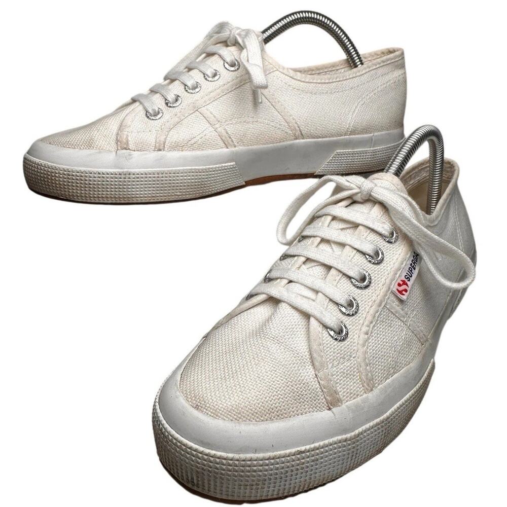 Superga 2750 Cotu Classic White Canvas Sneakers Unisex Women’s 9.5 - Picture 5 of 16